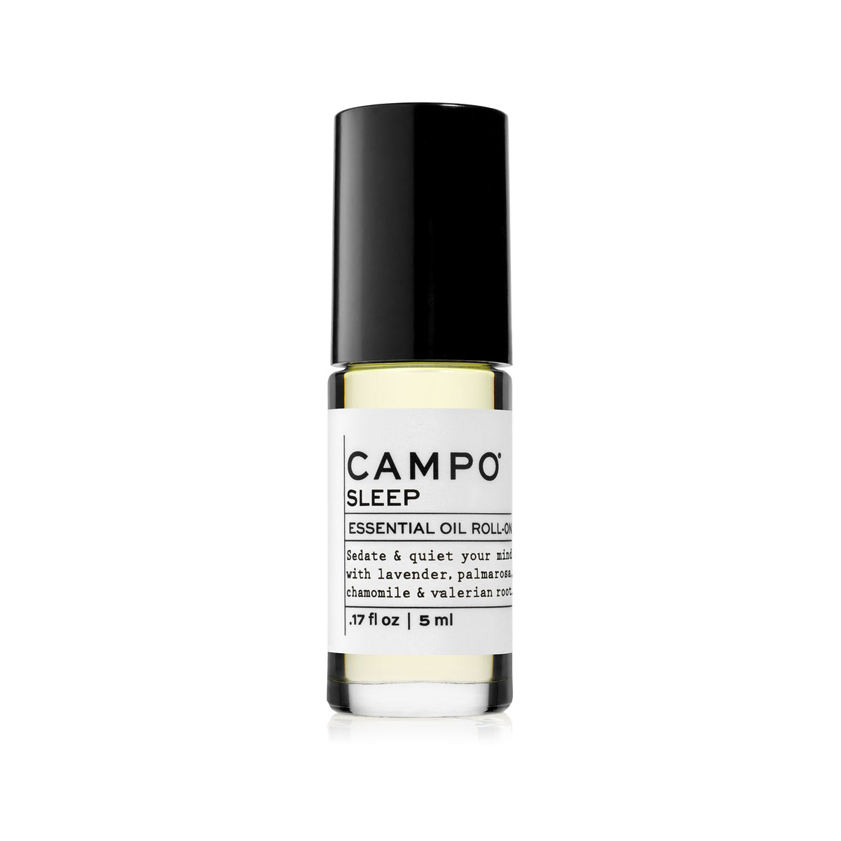Campo Beauty Essential Oil SLEEP Stretch Mark Relief Blend Roll-On that in 5 ml. Soothe sore muscles and pain. Sedate &amp; quiet your mind. Fall into a deep sleep with this 100% natural essential oil roll-on blend of French Lavender, Palmarosa, Roman Chamomile, and Valerian Root.