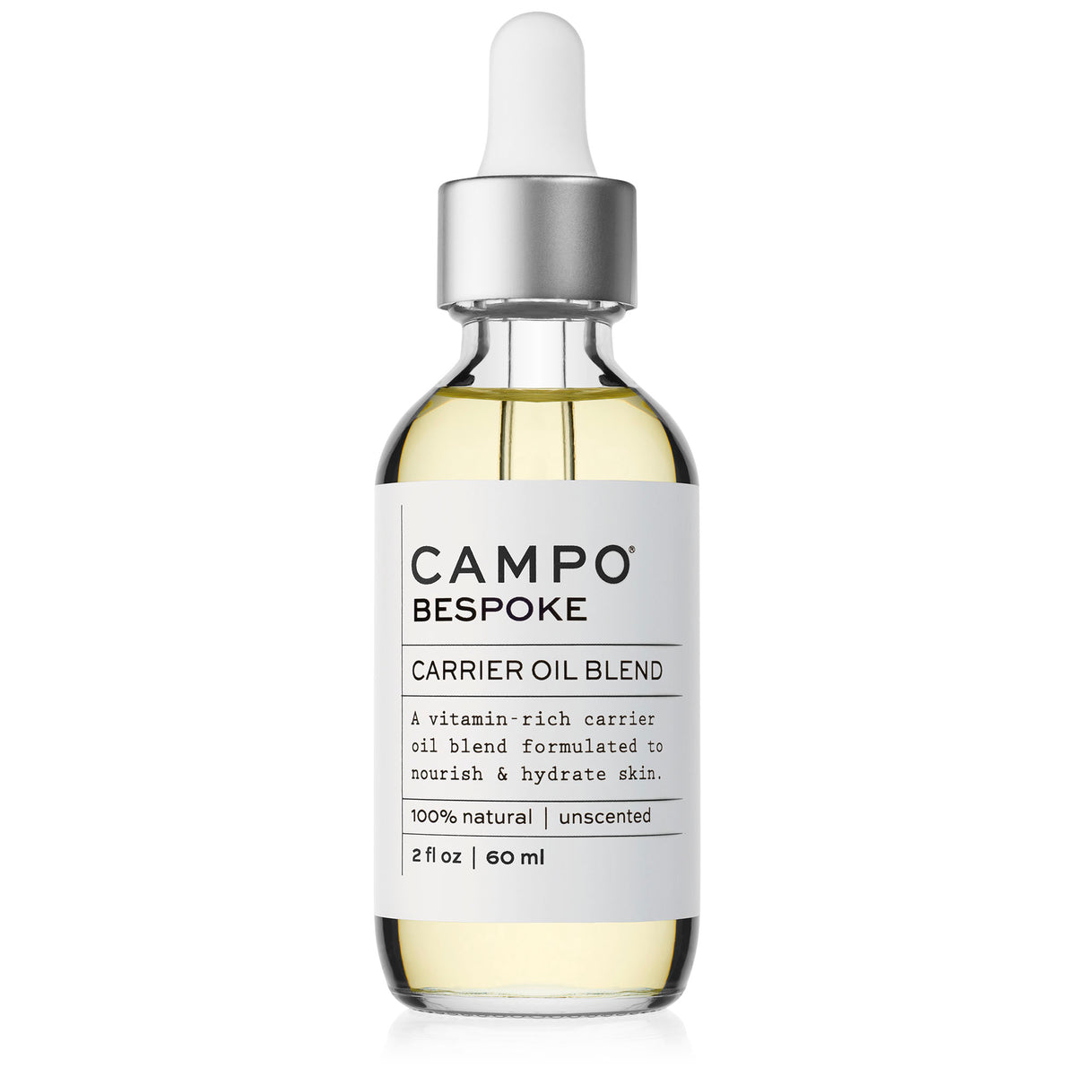 Campo Beauty Hydration Belly Oil - BESPOKE Blend that in 60 ml. Soothe sore muscles and pain. This unscented body oil gives your skin an instant glow and an infusion of nourishing deep hydration. Enjoy the unscented blend or add your favorite CAMPO essential oils to create your bespoke blend.