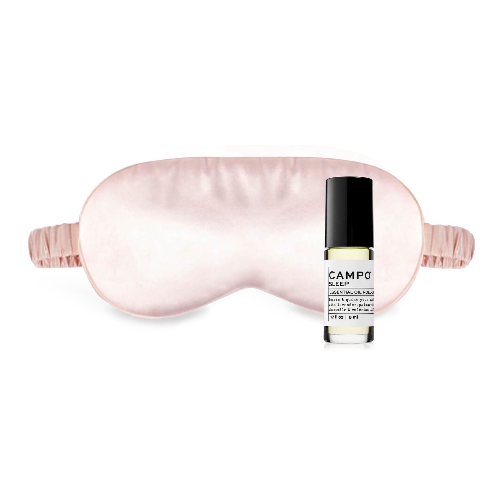 Campo Beauty Sleep Essential Oil Roll-on + Blush Silk Sleep Mask. 