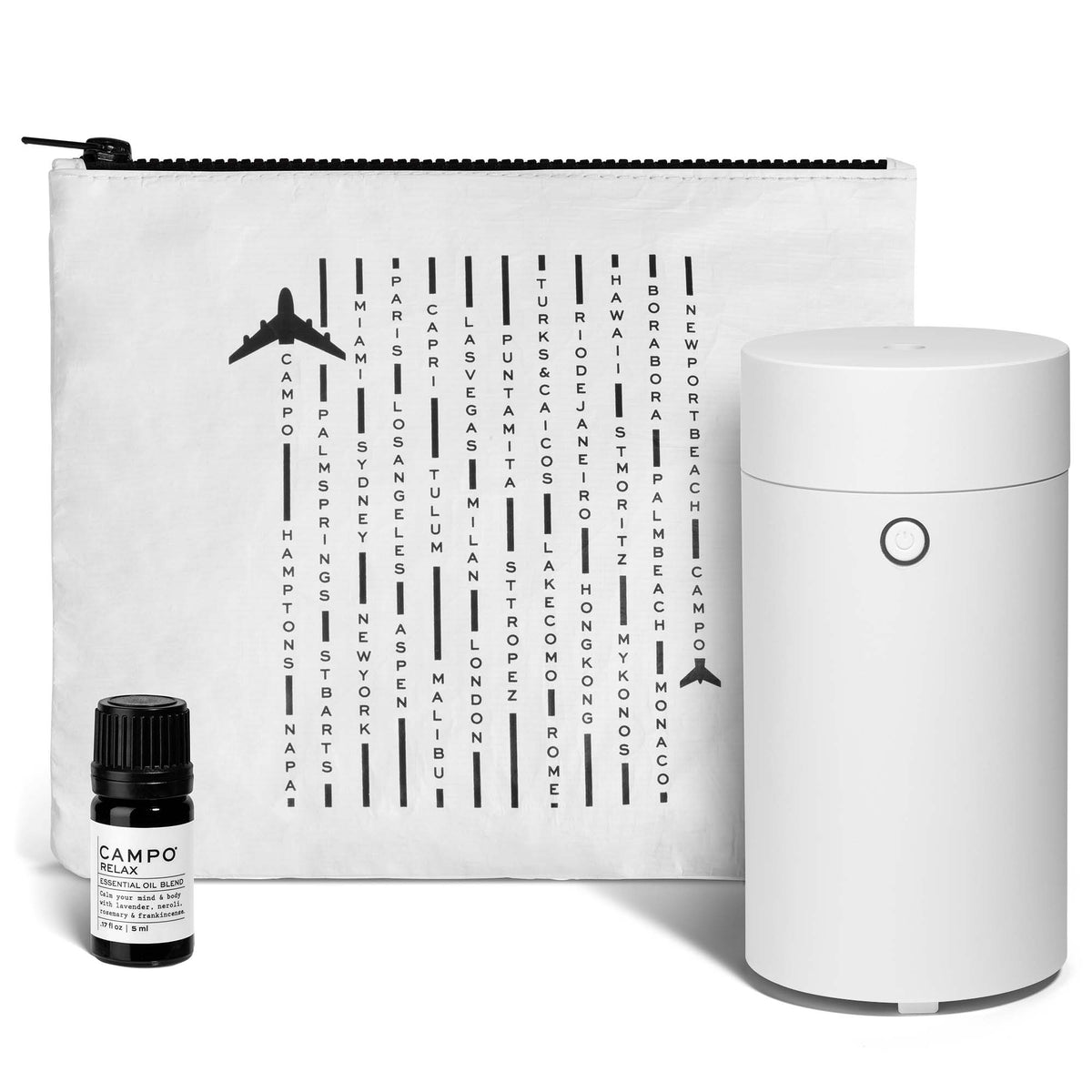 RELAX Essential Oil Diffuser Kit - CLOUD WHITE Travel Diffuser + RELAX Blend